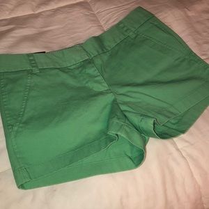 Jcrew chino 3” green shorts